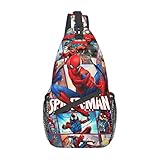 Ningguang Super Hero Sling Bag Cartoon Crossbody Backpack Comics Shoulder Bag Hero Theme Travel Hiking Chest Bag Daypack for Men