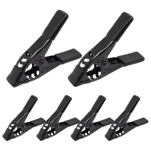 Image of 6Pcs 6 Inch Spring Clamps, Heavy Duty Metal Strong Clips Clamps (Black)