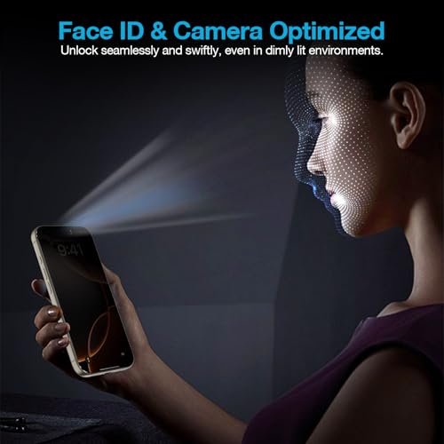 Fotbor [3+3 Pack Privacy Screen Protector for iPhone 16 Pro, 26° Anti-Spy & Blue Light Filter Tempered Glass with 3 Camera Lens Protectors, 3X Reinforced, Easy Alignment by Fotbor - Used condition - Image 4