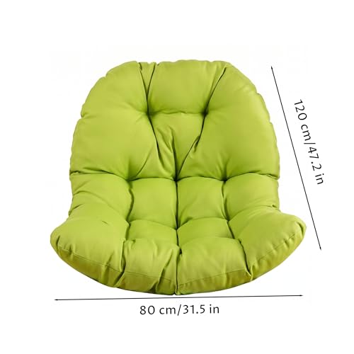 Coussin de chaise œuf suspendu 120x80cm vert clair en tissu brossé confortable pour jardin - 8