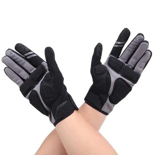 1 Para Pełnopalcowe Rękawiczki Rowerowe, Wkładka Zaworu Antypoślizgowe Amortyzacja Wstrząsów Rękawic