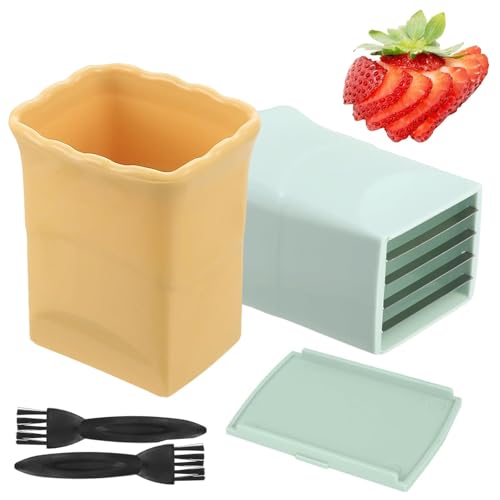 MUYAPAY 2 Stück Obstschneider Tassenschneider, Multifunktionale Edelstahl Obstschneider, Hartgekochte Eierschneider, für Erdbeere Banana Salat Frische Platter Making MUYAPAY 2 Stück Obstschneider Tassenschneider, Multifunktionale Edelstahl Obstschneider, Hartgekochte Eierschneider, für Erdbeere Banana Salat Frische Platter Making