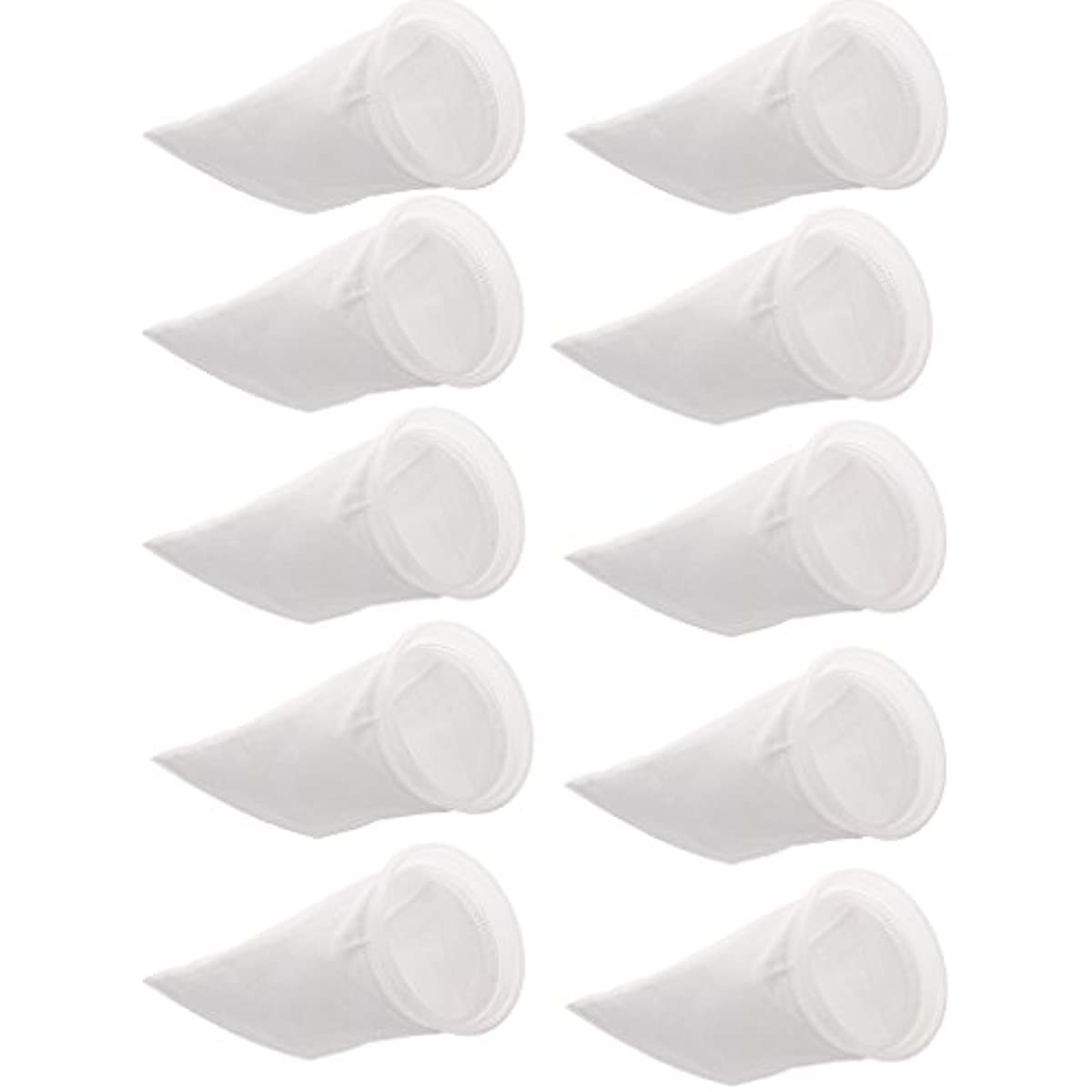 CSXMONEY 10Pcs 150 Micron Fish Tank Aquarium Marine Sump Felt Pre Filter Socks Filter Bags, with 10.2 cm in Diameter