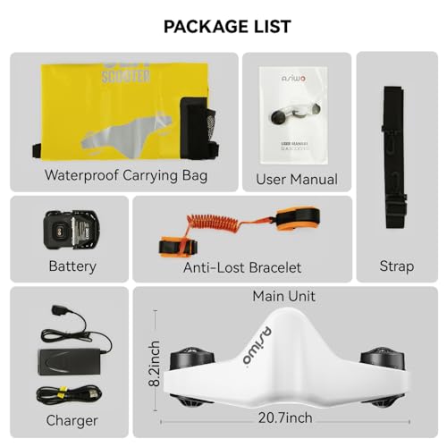 Image of Asiwo Underwater Scooter, Sea Scooter Dual Motors with Action Camera Mount for Kids /Adults, Water Scooter 40M Waterproof for Scuba Diving Snorkeling Pool Sea Adventures