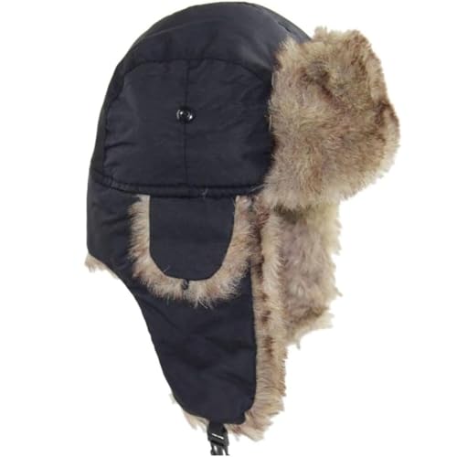 Image of ASWER Warm Trapper Trooper Hat Winter Skiing Cap Gloves Set Touch Screen Women Men