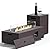 Jocoevol 42in Fire Pit Table Propane Fire Pit 2 Piece Rectangular Gas Fire Pits 50,000 BTU with Wind Guard Propane Tank Cover Table Lava Rocks for Outdoor Outside Patio
