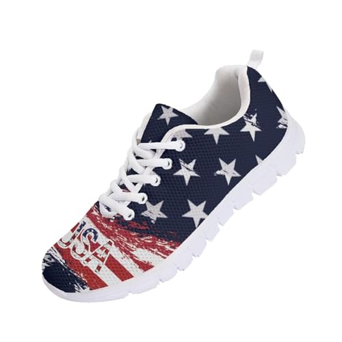 Image of GIFTPUZZ Mens Lace Up Athletic Trainers Running Sneakers Wedge Breathable Gym Lightweight Sports Tennis Shoes