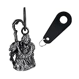 Motorcycle Bell for Biker Good Luck Riding Bells Guardian Bells with Hanger Motorcycle Accessory or Keychain for Luck Grim Reaper 3