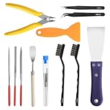 23 herramientas de limpieza y eliminación, herramientas de limpieza de boquillas de impresora 3D, kit de accesorios para impresora, juego de herramientas para impresora 3D, incluye espátula, pinzas