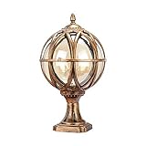 hony-light retro colonna esterna impermeabile bronzo piedistallo lampada esterna giardino luce prato patio villa balcone recinzione hotel paesaggio path illuminazione 27.5 * 14 * 48 cm