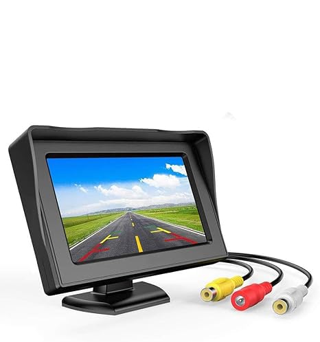 Carzex 4.3 Inch Universal TFT LCD Monitor Display for Car Dashboard Rear View Monitor Only for Reverse Parking Camera