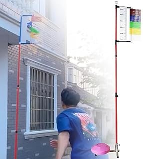 Adjustable Height Vertical Jump Trainer, Metal Gym School Vertical Leap Measurer, Sport Athletes Training Vertical Jump Tester 3.9-11.5ft, E