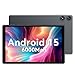 PRITOM 10 inch Android 15 Tablet, 8GB RAM, 6000Mah, Expand to 1024GB, Penta-Core Processor, 10 inch Tablet, Android Tablets HD IPS Screen, Camera, Wi-Fi, Bluetooth, Tablet PC(Gray)