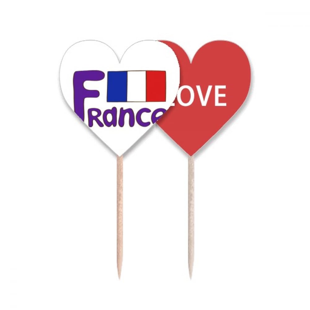 Cure-dents drapeau France pour étiquette de cupcake lors d'un apéritif