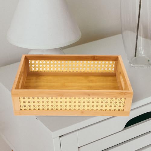 Panier de rangement en bambou tressé pour trier les petits objets