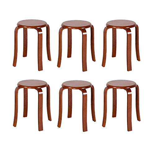 Taburete nórdico de madera en color begonia para mesa de comedor y tocador 3