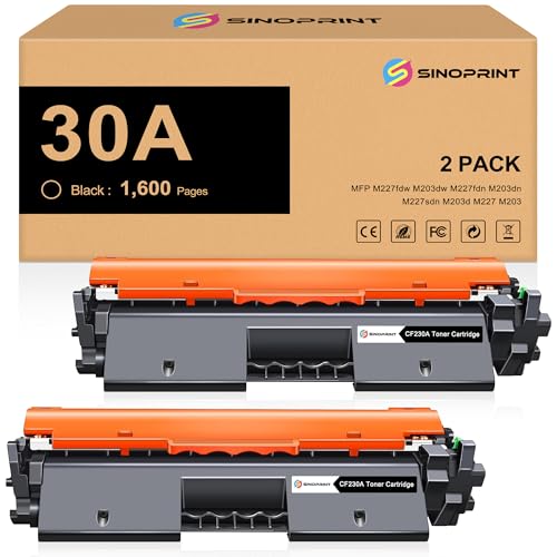 Cartouche noire CF230A compatible HP 30X CF230X pour imprimante MFP M227fdw M203dw