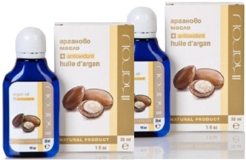 Moroccan Argan Oil- 100% Pure & Natural Helps Reduces Lines & Wrinkles, Moisturizes, Protects & Heals (2 Products!) by Ikarov