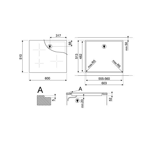 SMEG SI2641D, Plaque de cuisson à induction UNIVERSAL, Black glass