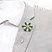 4.5cm Ribbon Fabric Flower buttoniere Suit PIN, Handmade brooch pin Men's Lapel Pin, Groom's Pin, Gift For Father's Day, Anniversary Gift Idea (Green Mix Yellow LIGHT STAR)