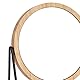 Amazon Basics Rund, Tischplatte Montage, Kosmetikspiegel mit Bambus-Umrahmung, Vergrößerung 1-fach/5-fach, 18.3 x 7.3 x 20.7 cm, Schwarz