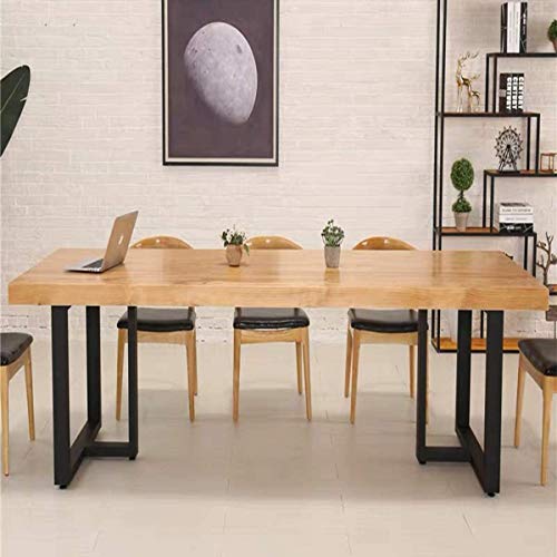 Image of HOMEKAYT Metal T-Shape Desk Legs, 28 inchH x 17.7 inchW, Heavy Duty (800lbs), Black (2Pcs) - Perfect for Dining, Computer, Office Tables & More