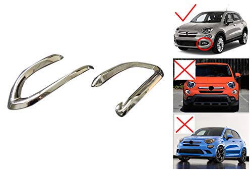 HIGH FLYING para 500X 2015 - 2018 Embellecedor faros antiniebla cromado 2 piezas Plástico ABS