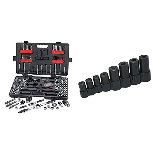 GEARWRENCH 114 Pc. Ratcheting Tap and Die Set, SAE/Metric - 82812 & Lisle 70500 Tap Socket Set