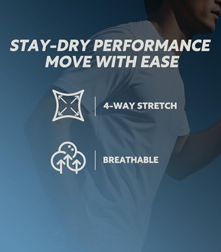 DAVID ARCHY Men's Undershirt Cotton Sorona Blended Moisture-Wicking Crewneck/V-Neck T-Shirts Stretch for Men 3-Pack3