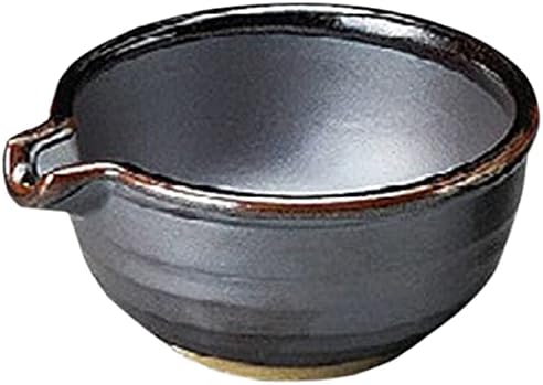 せともの本舗 Set of 5, Delicacy, Iron Sand Single Mouth Delicacy, 3.3 x 3.0 x 1.6 inches (85 x 75 x 40 mm), Earth, Japanese Tableware, Restaurant, Commercial Use