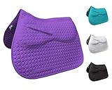 Derby Extra Comfort English Saddle Pad with Removable Memory Foam (Purple)
