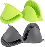 2 Paar Silikon Ofenhandschuhe, Silikon-Ofenhandschuhe, Mini-Ofenhandschuh...