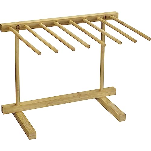 Westmark Nudeltrockner Leonardo – klappbarer Nudelständer zum Trocknen von selbstgemachter Pasta, nachhaltiger Pastatrockner mit Spezialbeschichtung – Bambus