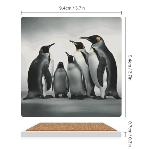 Dessous de verre pingouins cadeau de crémaillère idéal pour table basse - 3