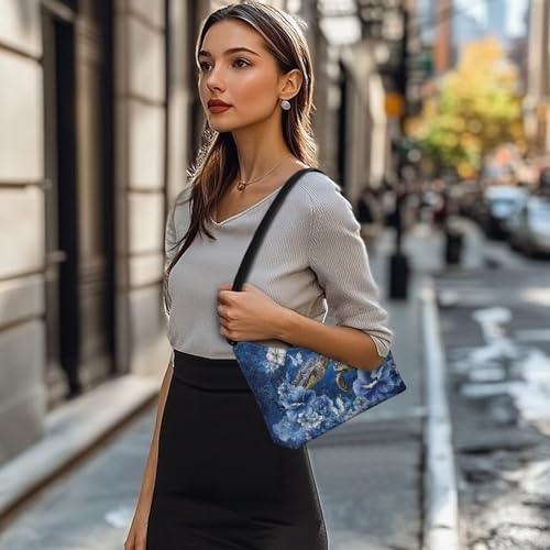 Image of Handbag for Women Leather Underam Shoulder Bag with Zipper Fashion Work Purse Waterproof Travel Wallet