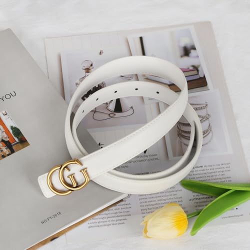 Image of Aurolran Women's Leather Belt with Buckle - Ideal for Dresses, Jeans, and Coats