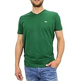 Lacoste Herren T-Shirt V-Ausschnitt TH2036, Männer Basic Tshirt,Tee,Regular Fit,Grün,5