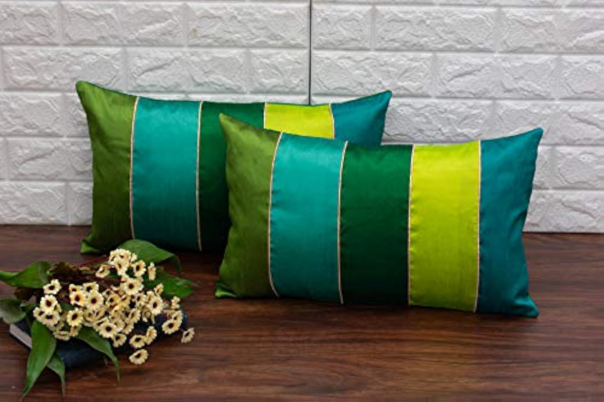 Long Rectangular 'Go Green' Designer Cushion Covers