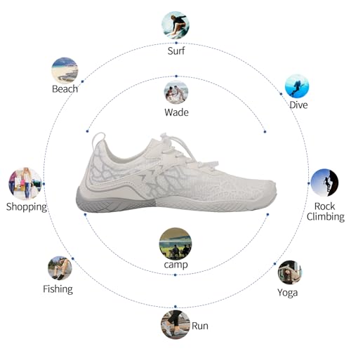 Image of Hike Barefoot Shoes Womens Men Footwear,Pro-Healthy&Non-Slip Water Shoe for Women Men, Quick Dry Wide Toe Box Beach Swim Athletic Sports Shoes Unisex