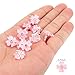 YISSION 20Pcs Mini Pink Flower Hair Clips with Rhinestone Cute Hair Pins Decorative Hair Clips Wedding Hair Barrettes Bridal Hair Accessories for Girls Women