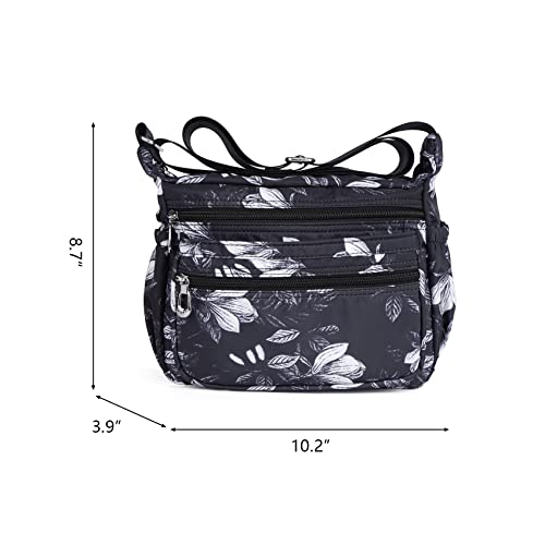 NOTAG Shoulder Bags for Women Nylon Crossbody Bags Waterproof Lightweight Messenger Purses and Handbags (Black) - Image 3