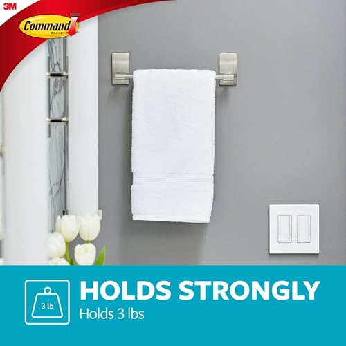 Image of Command Towel Bar with Water Resistant Strips, Organize Your Bathroom, Easy to Open Packaging
