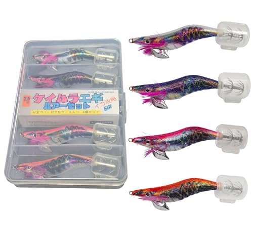 ノーブランド品 2.5号エギ4個セットケース付き