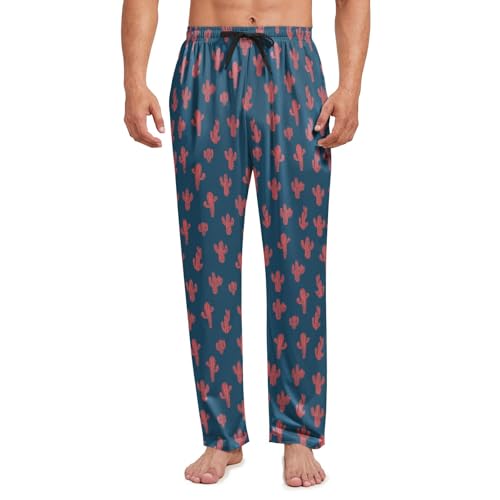 Mens Pajama Pants Pj Sleep Pajama Bottoms Lightweight Comfy Lounge Pants with Pockets