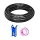 HAXIHA Pneumatik Schlauch Schwarz 12mm OD 8mm ID Polyurethan PU Luftschlauch Rohr Rohrsatz,Druckluftschlauch,10 Meter 32.8ft PU Schlauch ist Geeignet für Pneumatische Geräte und Luftkompressor