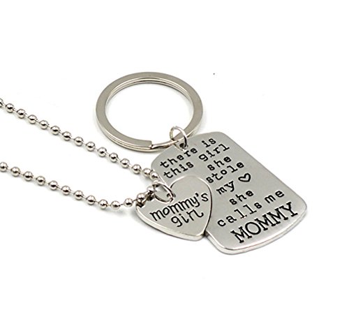 Charm.L Grace She Stole My Heart Necklace She Calls Me Daddy Father's Day Necklace Key Chain