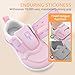 STQ KIDS Toddler Wide Toe Box Sneakers Girls Barefoot Shoes Kids Tennis Shoes Preschool Non Slip Lightweight Comfortable First Walking Running Outdoor Activities Cute Water Pink Infant Size 4
