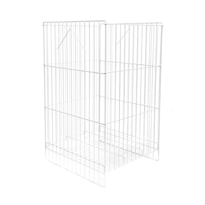 SSWBasics White Wire Dump Bin - 18" X 18" X 30"