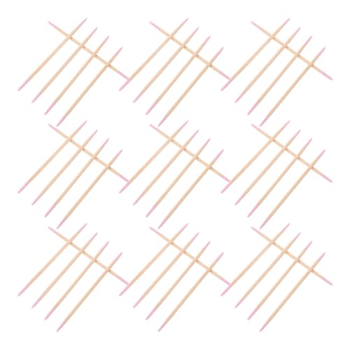 SOIMISS 1500 Hisopos de Algodón de Doble Punta 7 CM para Microblading y Manicura Palitos de Madera Punta Fina Rosa para Extensiones de Cejas y Pestañas Herramientas de Belleza Precisas