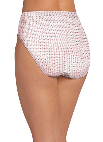 Jockey Women's Underwear Elance Breathe French Cut - 3 Pack, Silver Fox/Spotty Dot/Blushing Rose, 8 #TOP2